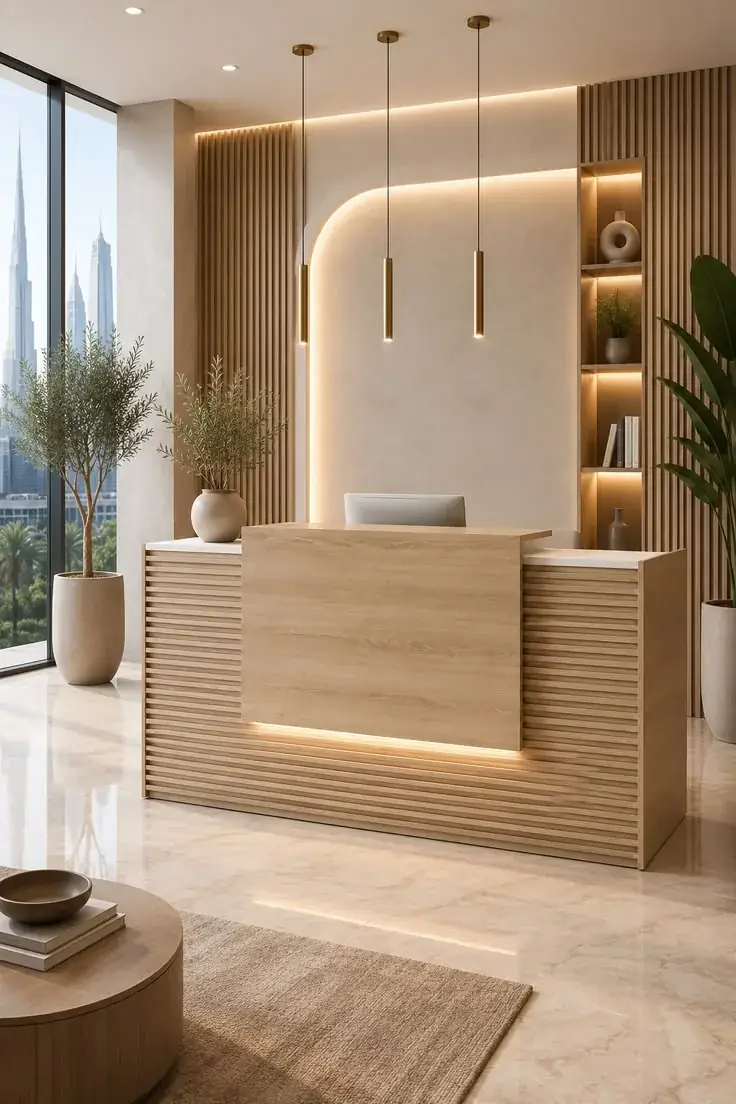 Commercial reception counter inspiration
